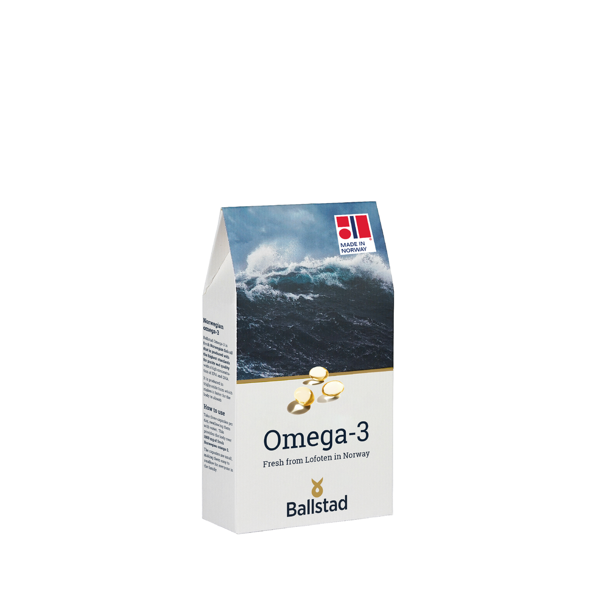 Ballstad Omega-3 Fischöl-Kapseln in der Nachfüllverpackung