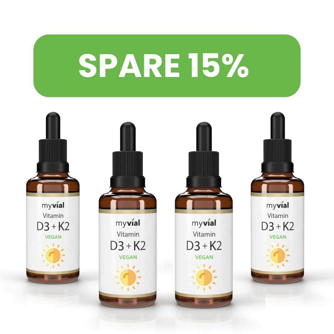 myvial Vitamin D3 + K2 Tropfen im Viererpack