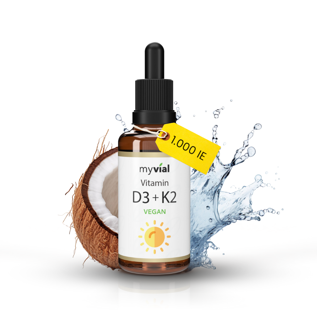 myvial Vitamin D3 + K2 Tropfen: Flasche mit Pipette