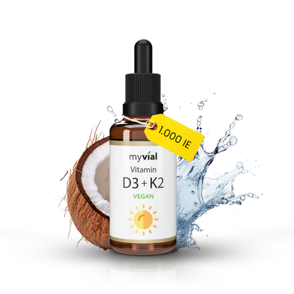 myvial Vitamin D3 + K2 Tropfen: Flasche mit Pipette