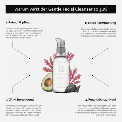 Gentle Facial Cleanser: Grafik zu Formulierung und Inhaltsstoffen