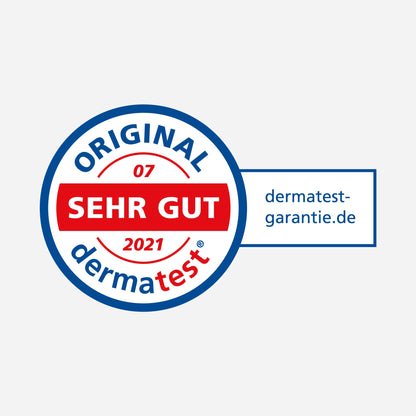 Abgebildetes Dermatest-Siegel in der Produktgalerie