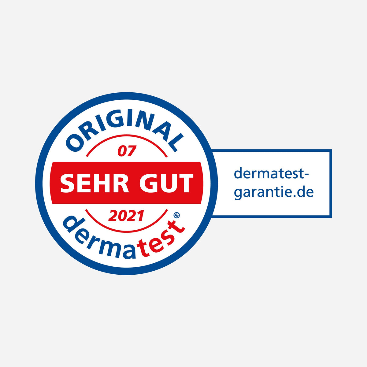 Abgebildetes Dermatest-Siegel in der Produktgalerie